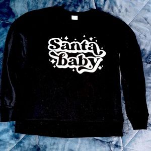 Santa baby crew neck